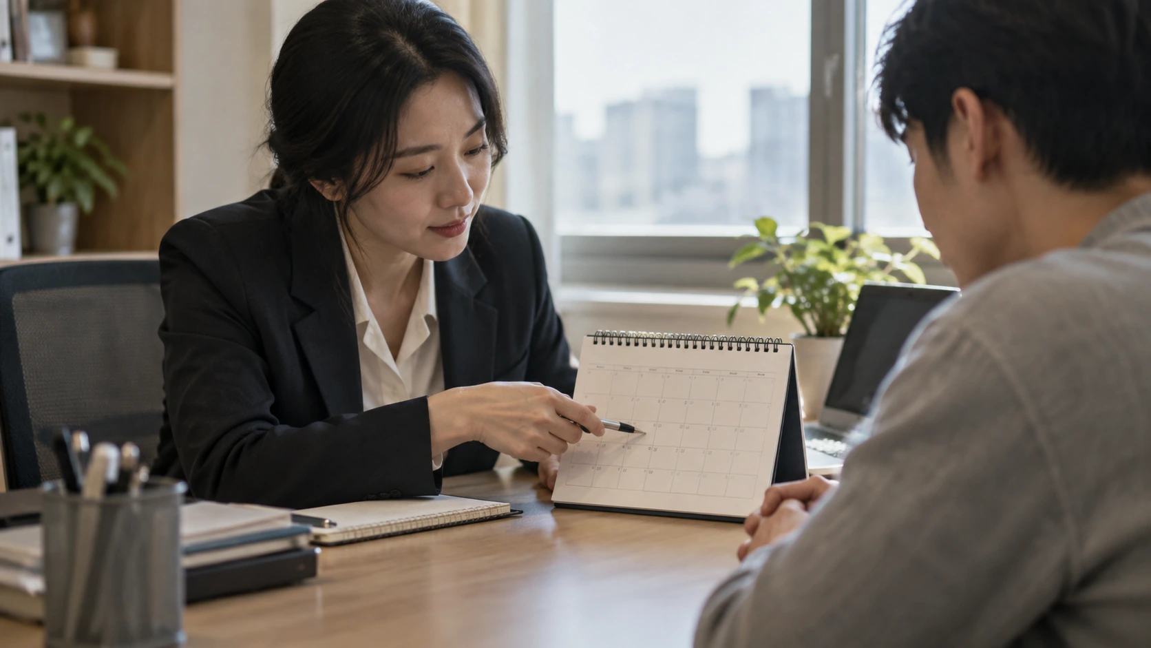 놓치면 되돌릴 수 없는 시점을 확인하는 상담 장면