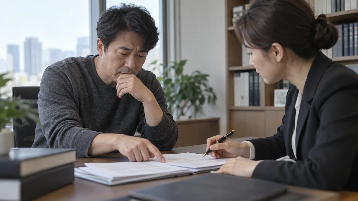 가압류 대응 방법을 상담자와 함께 검토하는 채무자