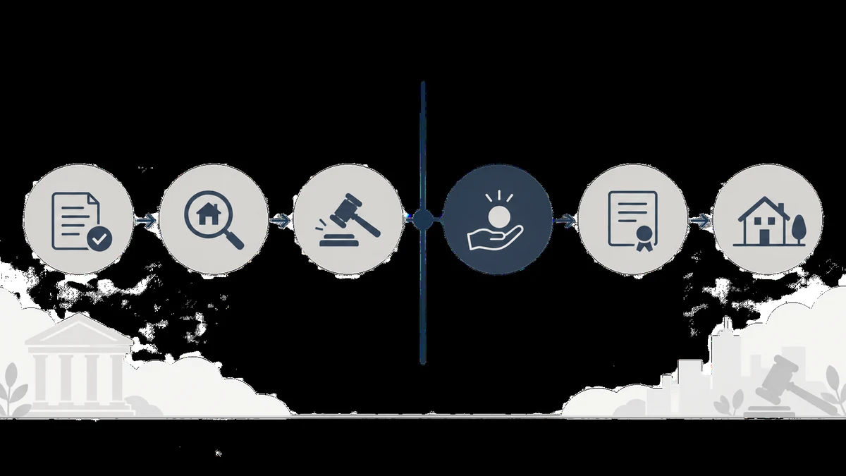 경매 6단계 절차와 되돌릴 수 없는 분기점 도식