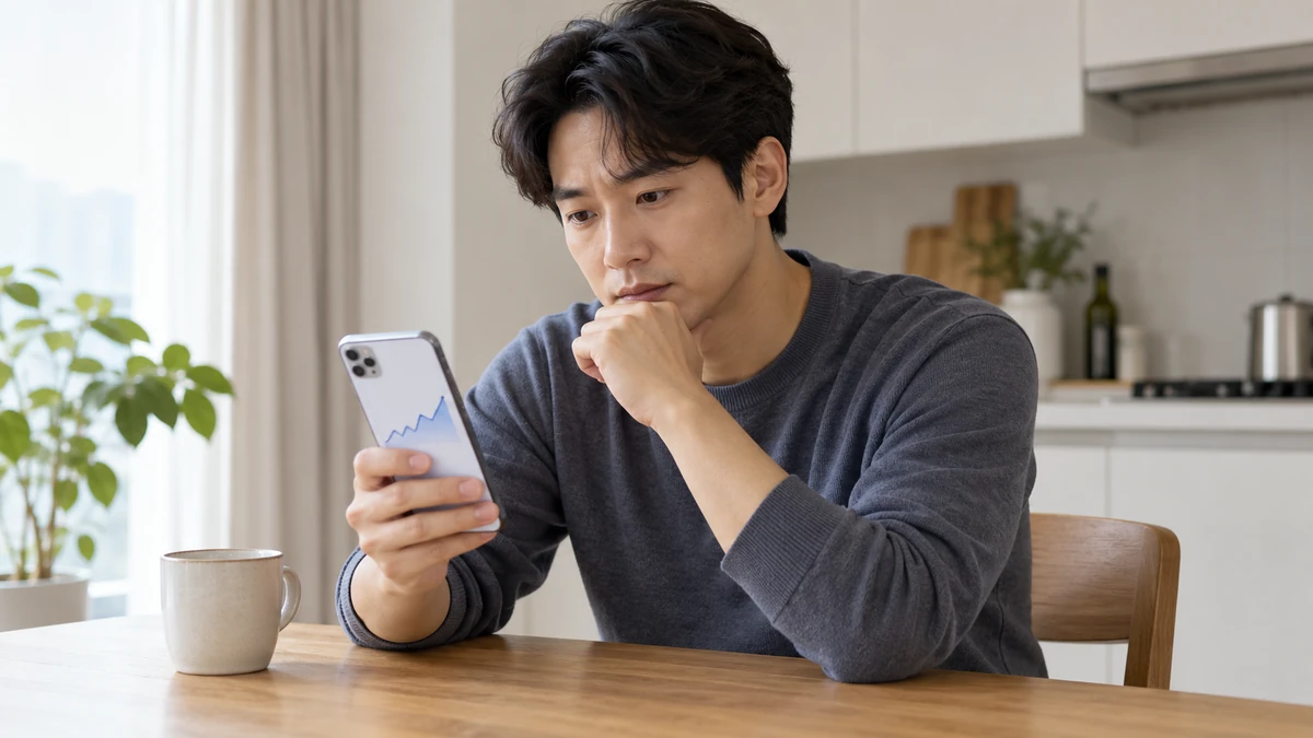 개인회생 신용등급 하락과 회복 시점을 확인하는 사람