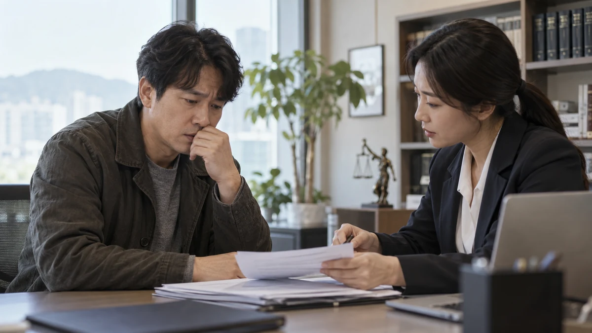 압류 이후 대응 방법을 상담받는 채무자